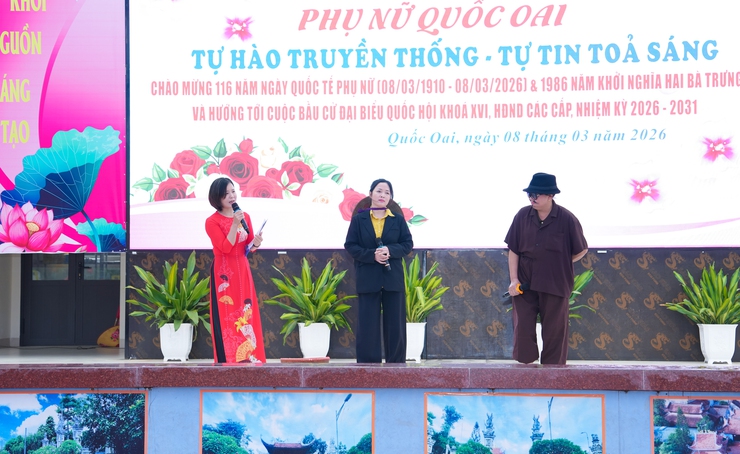 Xã Quốc Oai tổ chức chương trình "Phụ nữ Quốc Oai – Tự hào truyền thống, tự tin tỏa sáng" nhân kỷ niệm 116 năm Ngày Quốc tế Phụ nữ 8/3- Ảnh 14.