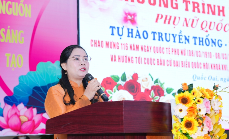 Xã Quốc Oai tổ chức chương trình "Phụ nữ Quốc Oai – Tự hào truyền thống, tự tin tỏa sáng" nhân kỷ niệm 116 năm Ngày Quốc tế Phụ nữ 8/3- Ảnh 2.