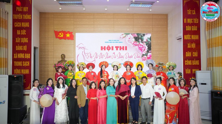 SÔI NỔI HỘI THI “PHỤ NỮ VIỆT NAM TÀI NĂNG – DUYÊN DÁNG” TẠI TRƯỜNG MẦM NON ĐỒNG QUANG A- Ảnh 2.