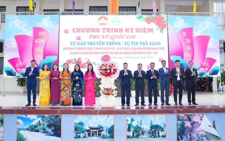Xã Quốc Oai tổ chức chương trình "Phụ nữ Quốc Oai – Tự hào truyền thống, tự tin tỏa sáng" nhân kỷ niệm 116 năm Ngày Quốc tế Phụ nữ 8/3- Ảnh 3.