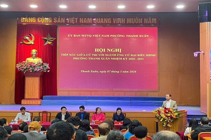 Tổ chức hội nghị tiếp xúc cử tri tại Đơn vị bầu cử số 04- Ảnh 4.