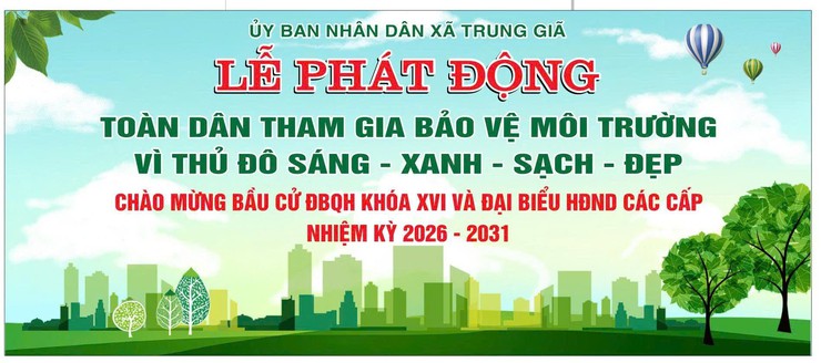Trung Giã phát động và lan tỏa lan tỏa phong trào “Sáng - xanh - sạch - đẹp” hướng tới ngày hội non sông- Ảnh 1.
