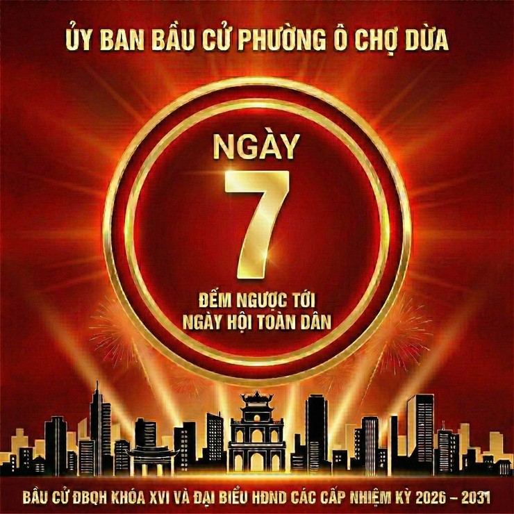 Phường Ô Chợ Dừa thông tin các điểm  bỏ phiếu bầu cử đại biểu Quốc hội khóa XVI và đại biểu HĐND các cấp nhiệm kỳ 2026- 2031- Ảnh 1.