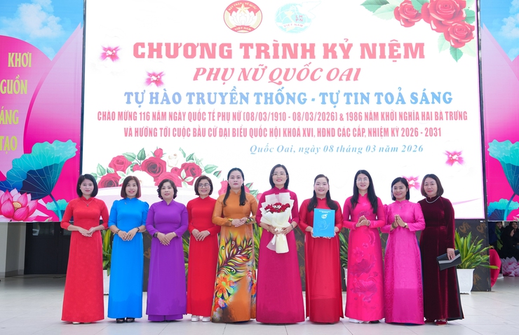 Xã Quốc Oai tổ chức chương trình "Phụ nữ Quốc Oai – Tự hào truyền thống, tự tin tỏa sáng" nhân kỷ niệm 116 năm Ngày Quốc tế Phụ nữ 8/3- Ảnh 8.