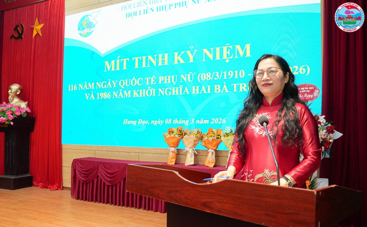 Hội LHPN xã Hưng Đạo tổ chức mít tinh kỷ niệm 116 năm Ngày Quốc tế Phụ nữ 8/3 và 1986 năm Khởi nghĩa Hai Bà Trưng- Ảnh 3.