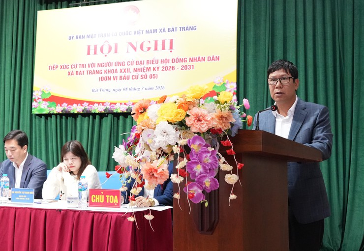 Cử tri đơn vị bầu cử số 5 kỳ vọng vào những cam kết hát triển của các ứng cử viên đại biểu HĐND xã Bát Tràng- Ảnh 3.