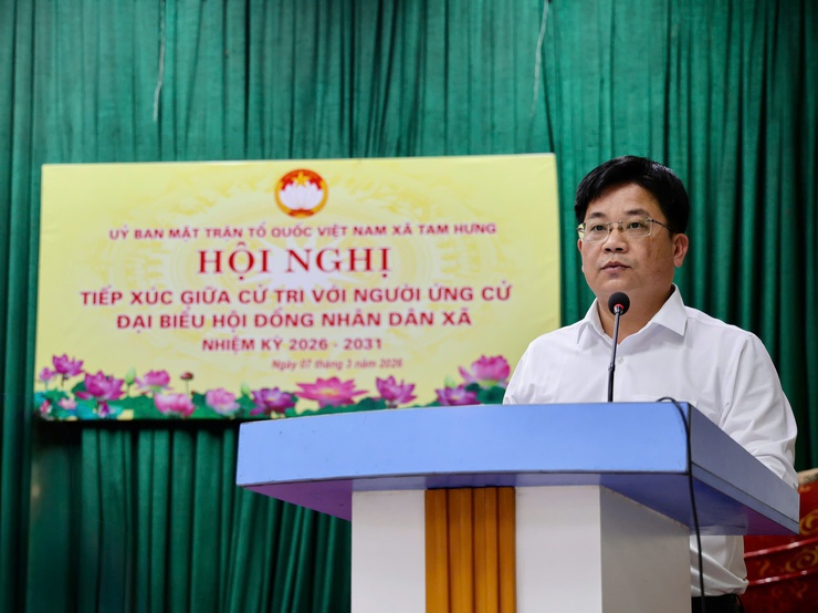 Các ứng cử viên đại biểu HĐND xã Tam Hưng khóa XXIII tiếp xúc cử tri tại thôn Song Khê (Đơn vị bầu cử số 1)- Ảnh 6.