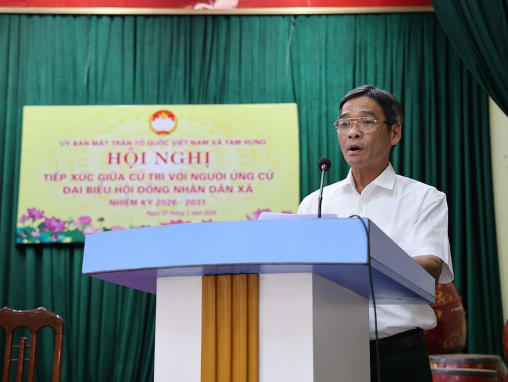 Các ứng cử viên đại biểu HĐND xã Tam Hưng khóa XXIII tiếp xúc cử tri tại thôn Song Khê (Đơn vị bầu cử số 1)- Ảnh 2.