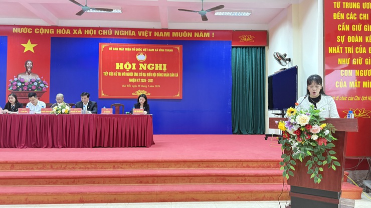 Hội nghị tiếp xúc cử tri vận động bầu cử đại biểu HĐND xã Vĩnh Thanh – tại Đơn vị bầu cử số 05- Ảnh 8.