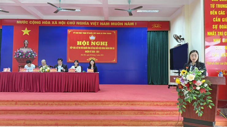 Hội nghị tiếp xúc cử tri vận động bầu cử đại biểu HĐND xã Vĩnh Thanh – tại Đơn vị bầu cử số 05- Ảnh 6.