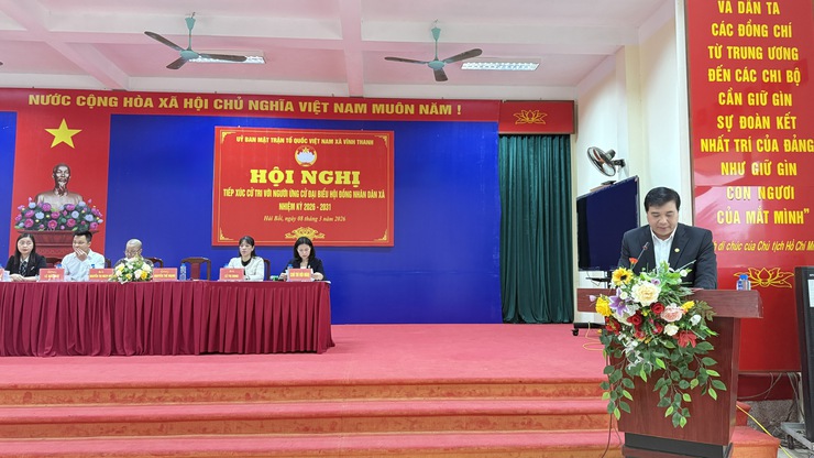 Hội nghị tiếp xúc cử tri vận động bầu cử đại biểu HĐND xã Vĩnh Thanh – tại Đơn vị bầu cử số 05- Ảnh 4.