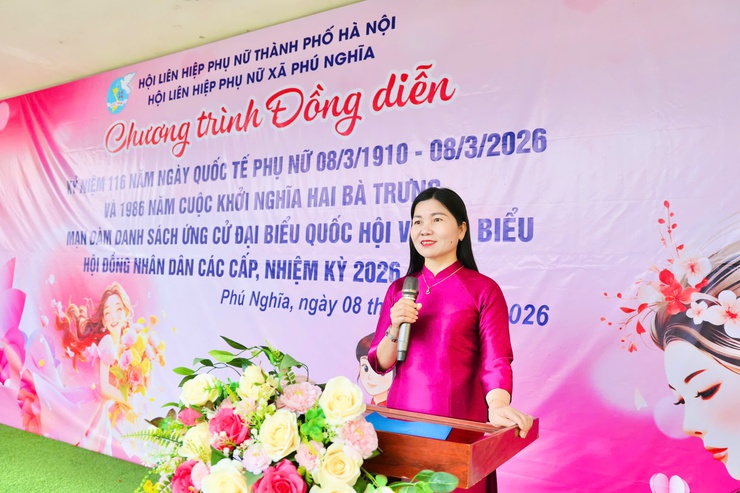 Hội LHPN xã Phú Nghĩa: Sôi nổi đồng diễn dân vũ, giao lưu văn nghệ kỷ niệm 116 năm ngày Quốc tế Phụ nữ 8/3/1910 – 8/3/2026 và 1986 năm cuộc khởi nghĩa Hai Bà Trưng- Ảnh 13.