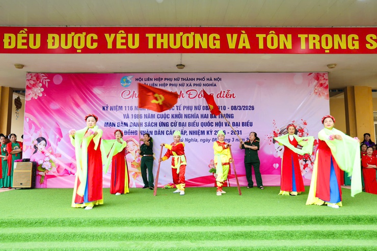 Hội LHPN xã Phú Nghĩa: Sôi nổi đồng diễn dân vũ, giao lưu văn nghệ kỷ niệm 116 năm ngày Quốc tế Phụ nữ 8/3/1910 – 8/3/2026 và 1986 năm cuộc khởi nghĩa Hai Bà Trưng- Ảnh 11.