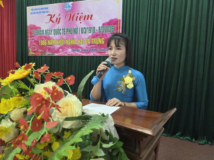 Chi hội phụ nữ thôn Bãi 2 kỷ niệm 116 năm ngày Quốc tế phụ nữ (8/3/1910 – 8/3/2026) và 1986 năm Cuộc khởi nghĩa Khởi nghĩa Hai Bà Trưng- Ảnh 2.