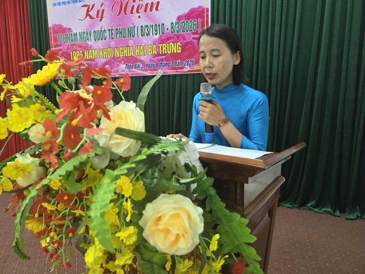 Chi hội phụ nữ thôn Bãi 2 kỷ niệm 116 năm ngày Quốc tế phụ nữ (8/3/1910 – 8/3/2026) và 1986 năm Cuộc khởi nghĩa Khởi nghĩa Hai Bà Trưng- Ảnh 5.