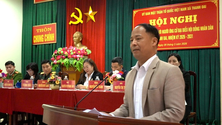 TIẾP XÚC CỬ TRI – VẬN ĐỘNG BẦU CỬ ĐẠI BIỂU HĐND XÃ THANH OAI KHOÁ II, NHIỆM KỲ 2026 - 2031 TẠI ĐƠN VỊ BẦU CỬ SỐ 05 - THÔN CHUNG CHÍNH- Ảnh 2.