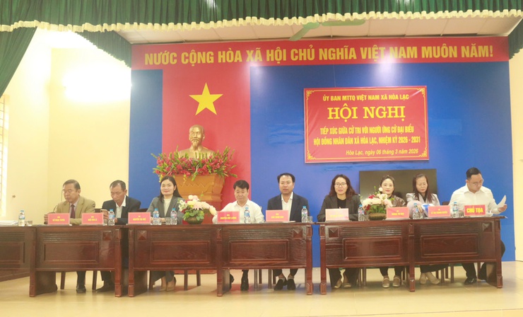 Ứng cử viên HĐND xã Hòa Lạc đơn vị bầu cử số 1, số 2, số 3 trình bày chương trình hành động trước cử tri- Ảnh 3.