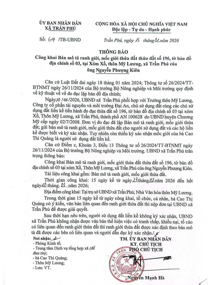 Thông báo- Ảnh 1.