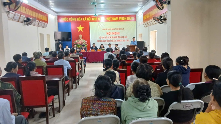 Ứng cử viên HĐND xã Hòa Lạc đơn vị bầu cử số 1, số 2, số 3 trình bày chương trình hành động trước cử tri- Ảnh 9.