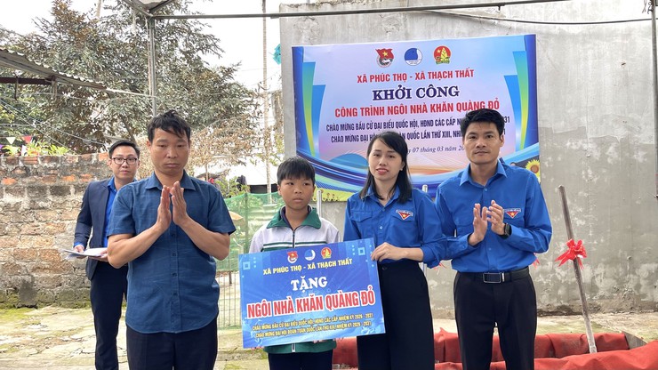 Đoàn xã Phúc Thọ khởi công xây dựng "Ngôi nhà Khăn quàng đỏ" cho học sinh có hoàn cảnh khó khăn- Ảnh 8.