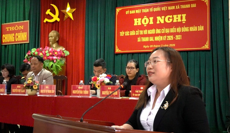 TIẾP XÚC CỬ TRI – VẬN ĐỘNG BẦU CỬ ĐẠI BIỂU HĐND XÃ THANH OAI KHOÁ II, NHIỆM KỲ 2026 - 2031 TẠI ĐƠN VỊ BẦU CỬ SỐ 05 - THÔN CHUNG CHÍNH- Ảnh 4.