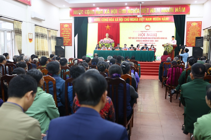 Hội nghị tiếp xúc cử tri với những người ứng cử Đại biểu HĐND xã Thạch Thất khoá II, nhiệm kỳ 2026 - 2031 tại đơn vị bầu cử số 2- Ảnh 13.