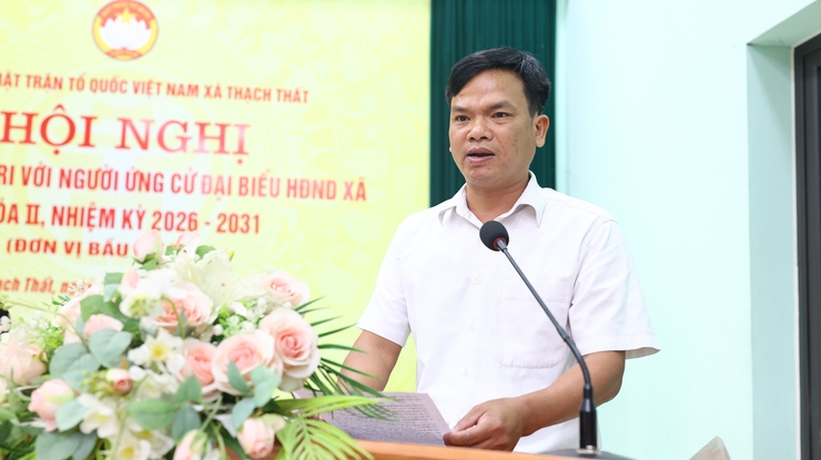 Xã Thạch Thất tổ chức hội nghị tiếp xúc cử tri với người ứng cử đại biểu HĐND xã nhiệm kỳ 2026 – 2031 tại đơn vị bầu cử số 1- Ảnh 8.