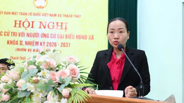 Xã Thạch Thất tổ chức hội nghị tiếp xúc cử tri với người ứng cử đại biểu HĐND xã nhiệm kỳ 2026 – 2031 tại đơn vị bầu cử số 1- Ảnh 6.