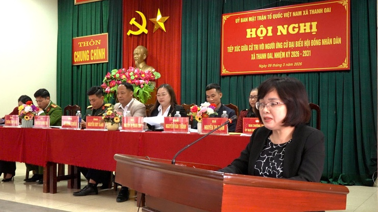 TIẾP XÚC CỬ TRI – VẬN ĐỘNG BẦU CỬ ĐẠI BIỂU HĐND XÃ THANH OAI KHOÁ II, NHIỆM KỲ 2026 - 2031 TẠI ĐƠN VỊ BẦU CỬ SỐ 05 - THÔN CHUNG CHÍNH- Ảnh 5.