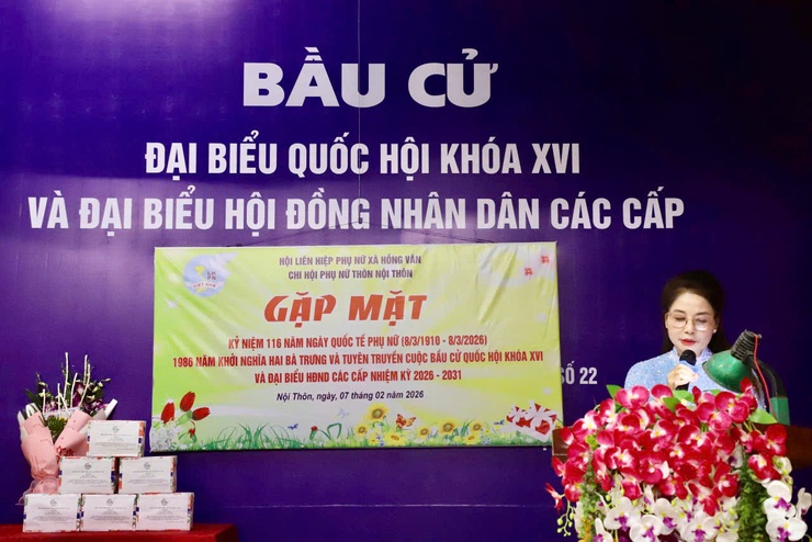 Chi hội Phụ nữ Thôn Nội Thôn, xã Hồng Vân tổ chức gặp mặt kỷ niệm 116 năm ngày quốc tế phụ nữ 8/3 và 1986 năm khởi nghĩa Hai Bà Trưng- Ảnh 4.