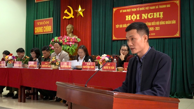 TIẾP XÚC CỬ TRI – VẬN ĐỘNG BẦU CỬ ĐẠI BIỂU HĐND XÃ THANH OAI KHOÁ II, NHIỆM KỲ 2026 - 2031 TẠI ĐƠN VỊ BẦU CỬ SỐ 05 - THÔN CHUNG CHÍNH- Ảnh 6.