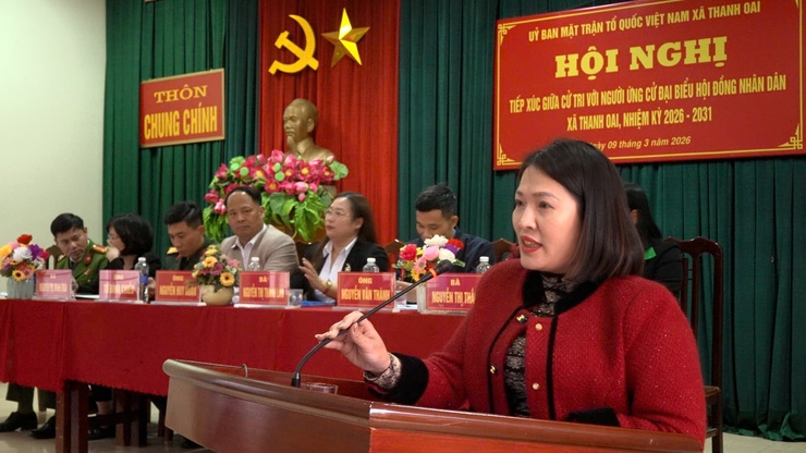 TIẾP XÚC CỬ TRI – VẬN ĐỘNG BẦU CỬ ĐẠI BIỂU HĐND XÃ THANH OAI KHOÁ II, NHIỆM KỲ 2026 - 2031 TẠI ĐƠN VỊ BẦU CỬ SỐ 05 - THÔN CHUNG CHÍNH- Ảnh 7.