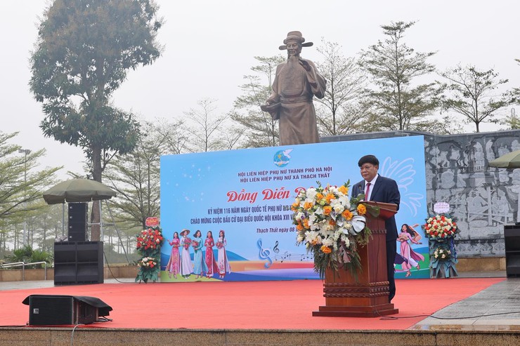 PHỤ NỮ XÃ THẠCH THẤT SÔI NỔI KỶ NIỆM 116 NĂM NGÀY QUỐC TẾ PHỤ NỮ 8/3- Ảnh 1.