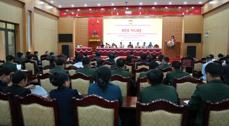 Xã Minh Châu tham dự hội nghị tiếp xúc cử tri vận động bầu cử tại đơn vị số 15 - HĐND TP Hà Nội- Ảnh 3.