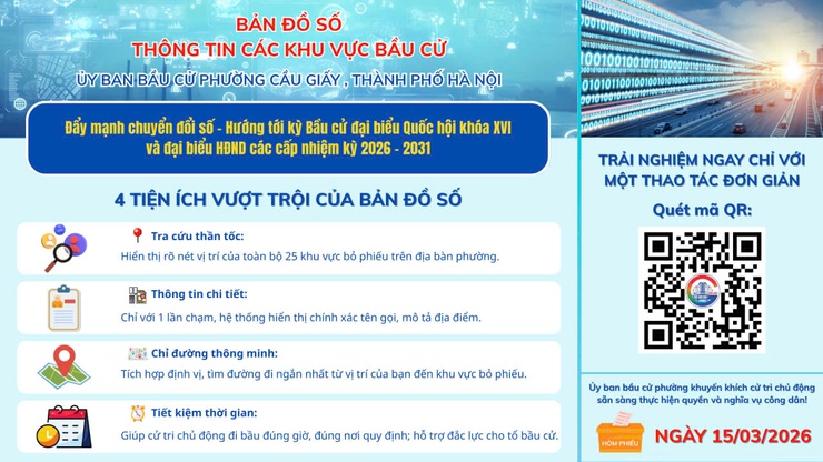 PHƯỜNG CẦU GIẤY: RA MẮT BẢN ĐỒ SỐ THÔNG TIN KHU VỰC BẦU CỬ - ĐỔI MỚI ỨNG DỤNG CHUYỂN ĐỔI SỐ PHỤC VỤ CỬ TRI- Ảnh 2.