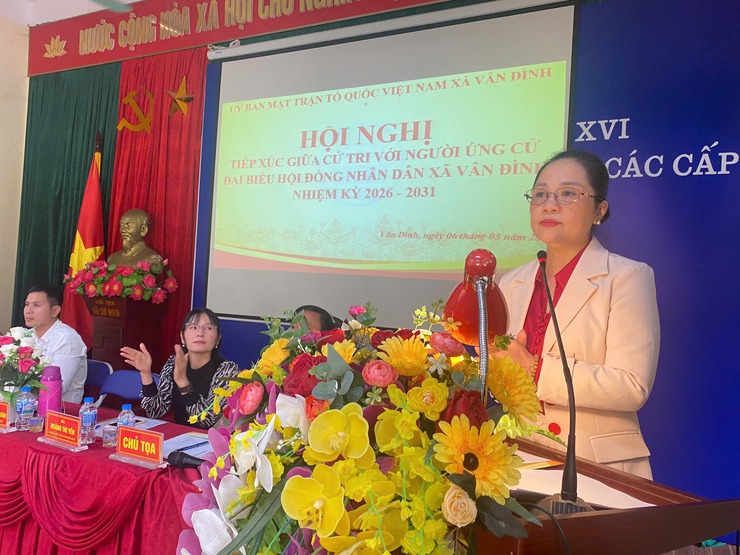 Vân Đình hoàn thành tiếp xúc cử tri với 42 ứng cử viên đại biểu HĐND xã Vân Đình khóa II, nhiệm kỳ 2026–2031- Ảnh 4.