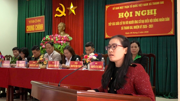 TIẾP XÚC CỬ TRI – VẬN ĐỘNG BẦU CỬ ĐẠI BIỂU HĐND XÃ THANH OAI KHOÁ II, NHIỆM KỲ 2026 - 2031 TẠI ĐƠN VỊ BẦU CỬ SỐ 05 - THÔN CHUNG CHÍNH- Ảnh 8.