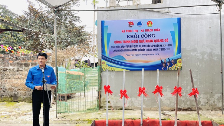 Đoàn xã Phúc Thọ khởi công xây dựng "Ngôi nhà Khăn quàng đỏ" cho học sinh có hoàn cảnh khó khăn- Ảnh 6.