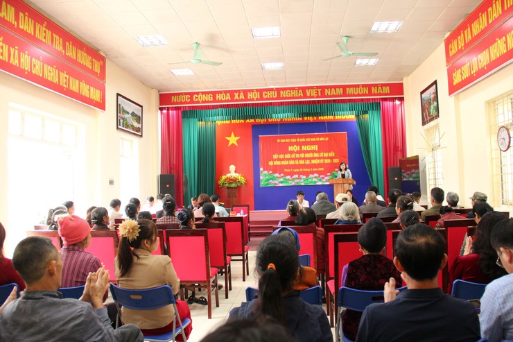 Ứng cử viên HĐND xã Hòa Lạc đơn vị bầu cử số 1, số 2, số 3 trình bày chương trình hành động trước cử tri- Ảnh 10.