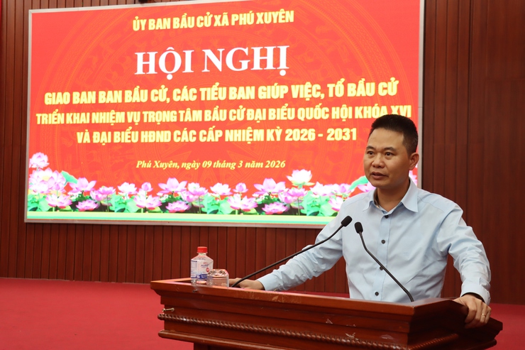 Hội nghị giao ban triển khai một số nhiệm vụ trọng tâm công tác bầu cử Đại biểu Quốc hội khóa XVI và Đại biểu HĐND các cấp nhiệm kỳ 2026 – 2031- Ảnh 9.