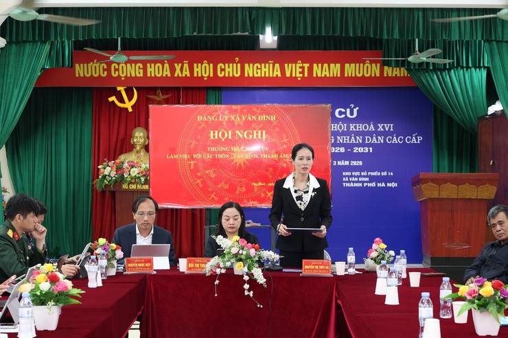 Thường trực Đảng ủy xã Vân Đình làm việc với các thôn Vân Đình, Thanh Ấm, Ngọ Xá- Ảnh 2.