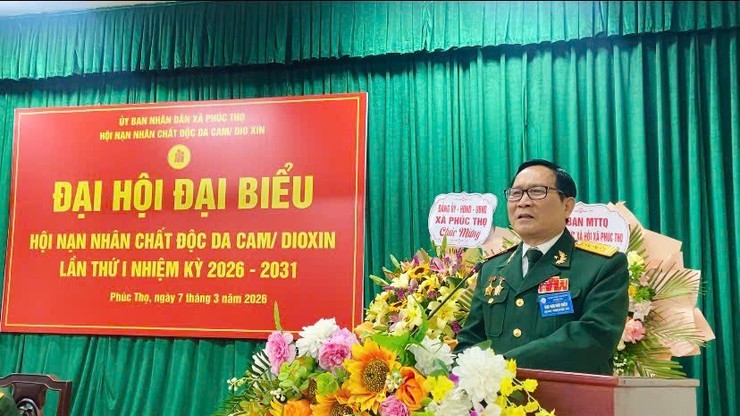 Ông Đỗ Văn Tân được tín nhiệm bầu làm Chủ tịch Hội Nạn nhân chất độc da cam/Dioxin xã Phúc Thọ tại Đại hội lần thứ Nhất nhiệm kỳ 2026-2031- Ảnh 2.