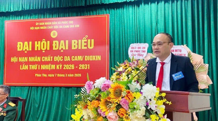 Ông Đỗ Văn Tân được tín nhiệm bầu làm Chủ tịch Hội Nạn nhân chất độc da cam/Dioxin xã Phúc Thọ tại Đại hội lần thứ Nhất nhiệm kỳ 2026-2031- Ảnh 4.