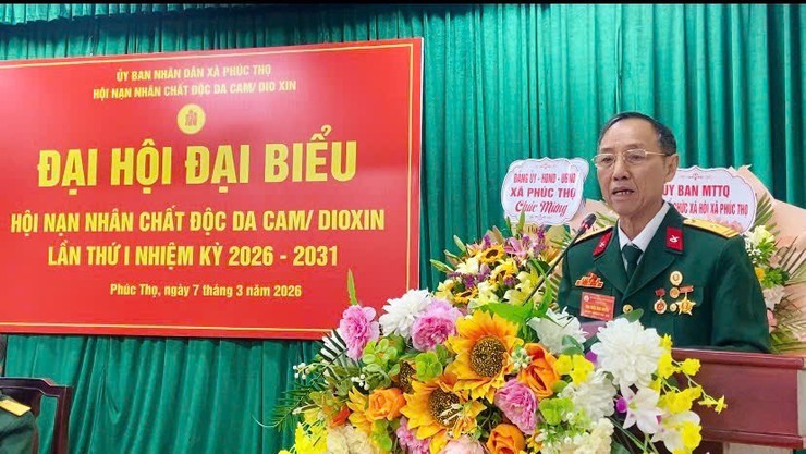 Ông Đỗ Văn Tân được tín nhiệm bầu làm Chủ tịch Hội Nạn nhân chất độc da cam/Dioxin xã Phúc Thọ tại Đại hội lần thứ Nhất nhiệm kỳ 2026-2031- Ảnh 3.