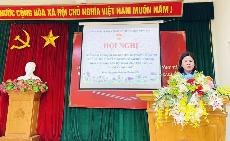 Xã Phúc Lộc tổ chức Hội nghị triển khai Kế hoạch sinh hoạt cộng đồng và mạn đàm tiểu sử người ứng cử đại biểu Quốc hội khoá XVI và HĐND các cấp, nhiệm kỳ 2026-2031- Ảnh 3.