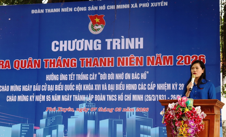 Đoàn xã Phú Xuyên ra quân Tháng Thanh niên năm 2026- Ảnh 1.