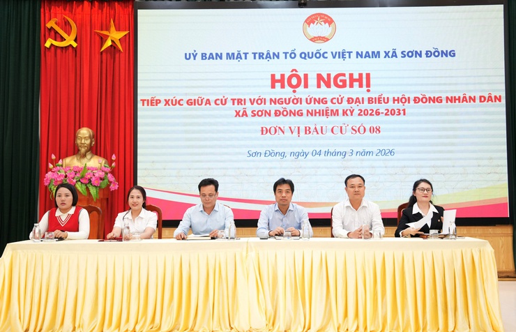 Ứng cử viên đơn vị bầu cử số 08 tiếp xúc cử tri và vận động bầu cử đại biểu HĐND xã Sơn Đồng nhiệm kỳ 2026 – 2031- Ảnh 1.