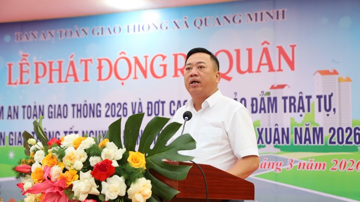 Xã Quang Minh ra quân hưởng ứng Năm An toàn giao thông 2026- Ảnh 2.