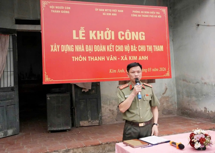 XÃ KIM ANH KHỞI CÔNG XÂY DỰNG NHÀ ĐẠI ĐOÀN KẾT CHO HỘ GIA ĐÌNH BÀ CHU THỊ THAM, THÔN THANH VÂN- Ảnh 4.