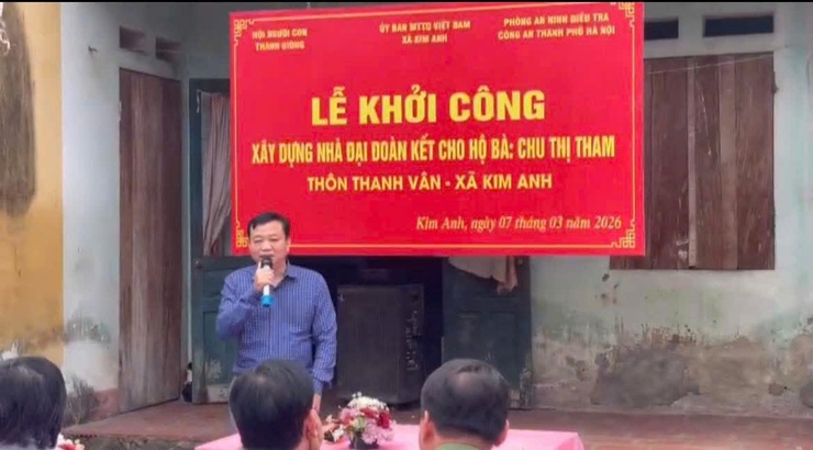 XÃ KIM ANH KHỞI CÔNG XÂY DỰNG NHÀ ĐẠI ĐOÀN KẾT CHO HỘ GIA ĐÌNH BÀ CHU THỊ THAM, THÔN THANH VÂN- Ảnh 5.